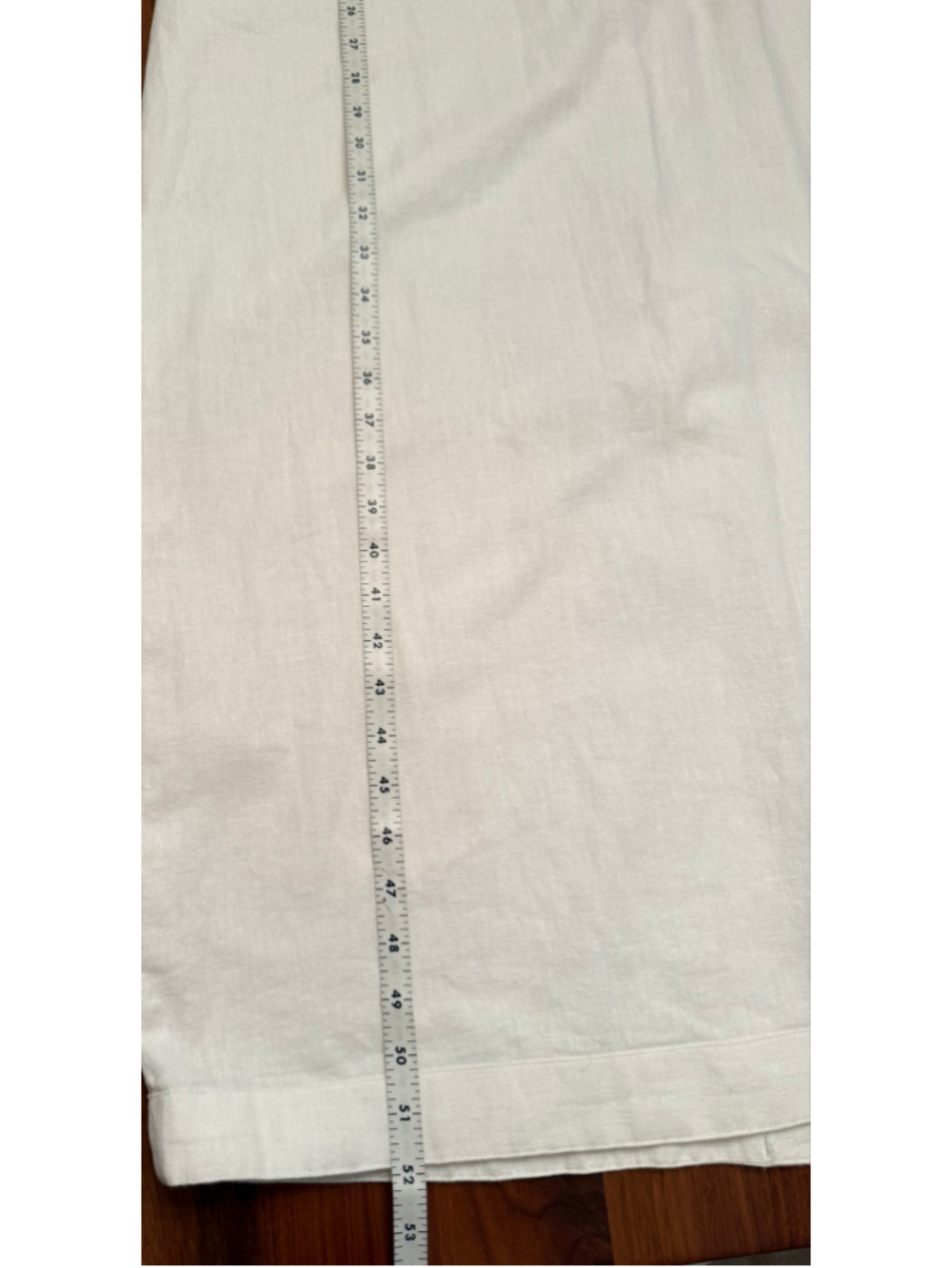 Abercrombie & Fitch Linen Blend Square Neck Maxi Dress Cream NWT Size L - Picture 11 of 15